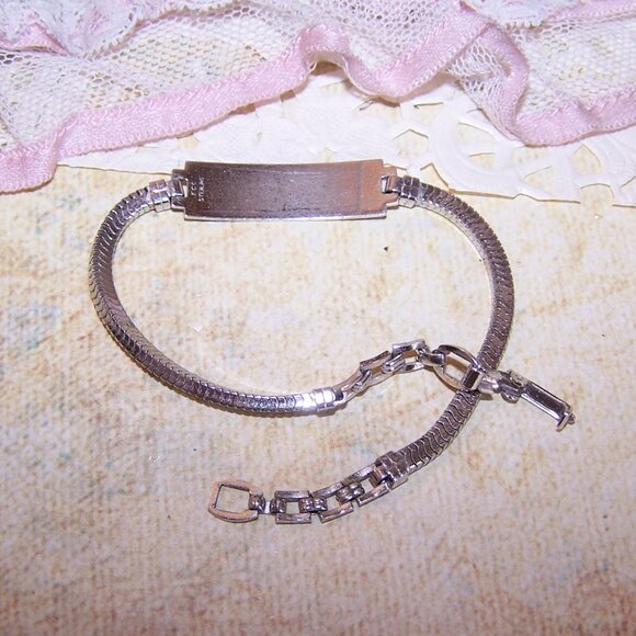 Vintage Unengraved FCC Sterling Silver Identification Bracelet - Picture 5 of 6